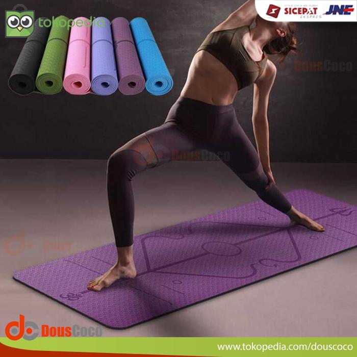 Gambar Karpet Pilates Yoga Mat Anti Slip TaffSPORT TPE 183 x 61 CM PROlite 60 - Hitam dari DousCoco undefined Tokopedia