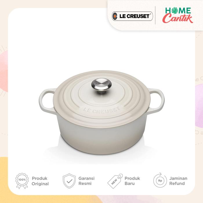 Gambar LeCreuset Cast Iron Round Casserole Meringue - 20 CM dari Home Cantik undefined Tokopedia