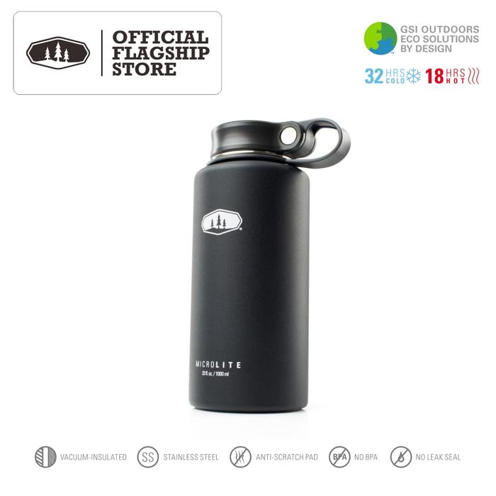 Gambar GSI Outdoors MicroLite 1000 Twist - Stainless Vacuum Bottle - Hitam dari Xorixoutdoors & BCL undefined Tokopedia