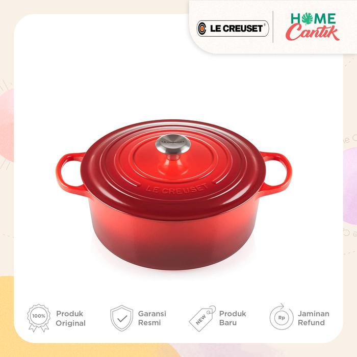 Gambar LeCreuset Cast Iron Round Casserole Cerise - 24 CM dari Home Cantik undefined Tokopedia