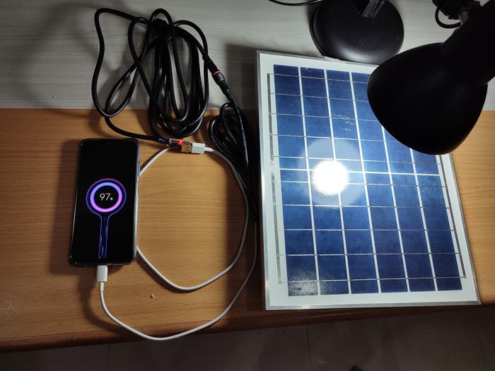 Gambar PANEL SURYA 6V 8W u/Lampu sorot 60Watt SOLAR CELL Adaptor USB 5V 1,3A - Panel+Charger dari AJR LIGHT undefined Tokopedia