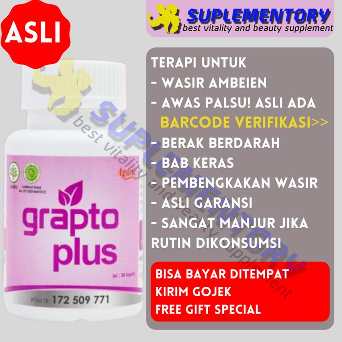 Gambar GRAPTO Plus Obat Wasir Luka Bengkak Nyeri Tanpa Operasi Original Asli - 1 Botol dari Gery Suplement Kota Depok Tokopedia