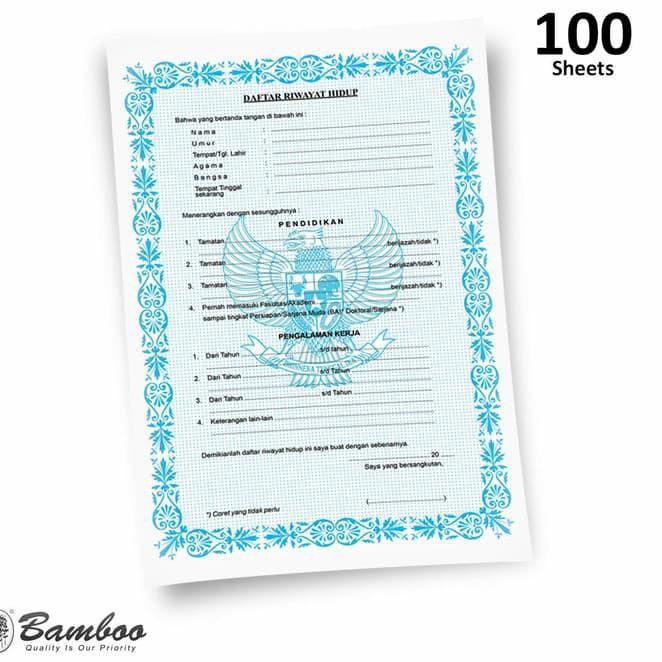 Gambar Blanko CV/ Daftar Riwayat Hidup/ Surat Lamaran Kerja - SLK dari ju.mon undefined Tokopedia