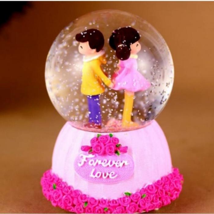 Gambar kotak music box water ball berputar +bermusik tanpa hrs pakai baterai - MEDI PINK BLKNG dari PatTon Dove undefined Tokopedia