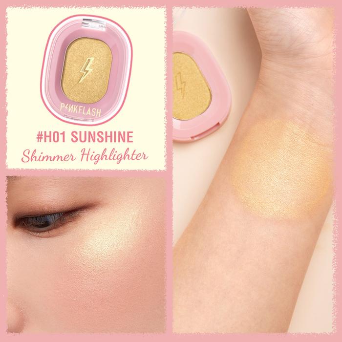 Gambar PINKFLASH OhMyShow Highlighter Contour Pallete Shimmer 4 Colors PFF02 - PF-F02#H01 dari Luven Beauty undefined Tokopedia