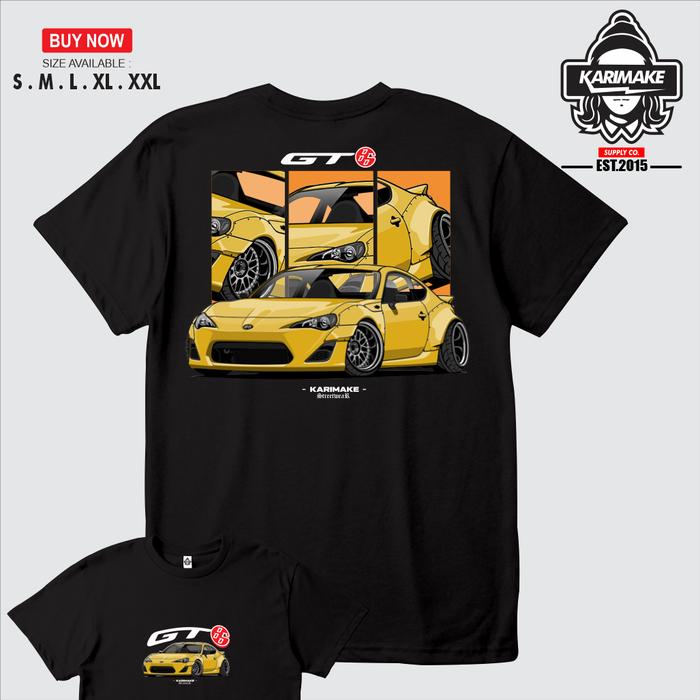 Gambar Kaos Baju Mobil TOYOTA FT86 GT86 FT 86 GT 86 JDM STREET - Karimake - V1 - HITAM, XXL dari KRMK Karimake undefined Tokopedia