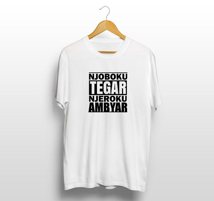 Gambar Kaos Distro Kata Kata Tulisan Jawa Tegar Ambyar Dewasa Dangdut Keren - Putih, XXL dari ourkaos undefined Tokopedia