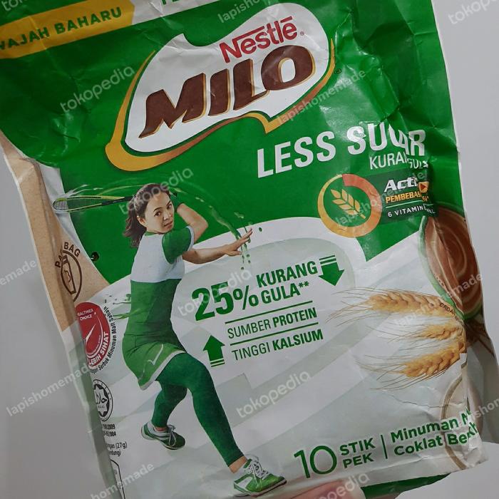 Gambar milo malaysia less sugar 10 sachets dari lapishomemade undefined Tokopedia