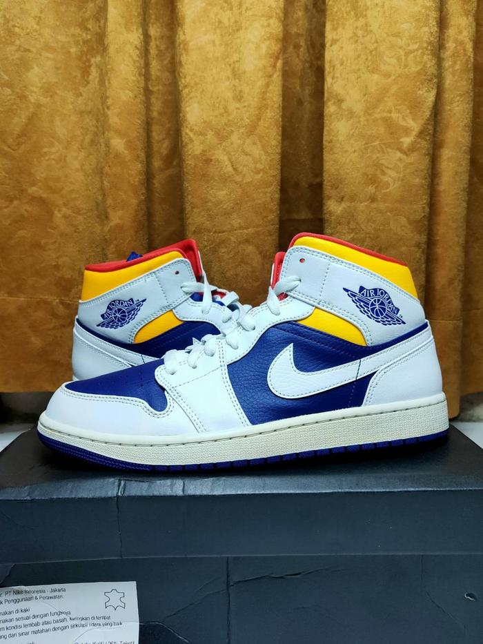 Nike Jordan Jordan Mid Laser Orange Royal Blue Jual AIR JORDAN MID