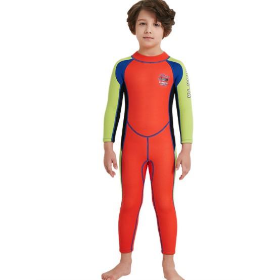 Gambar Wetsuit Anak Baju Selam Scuba Diving Renang Swimming Snorkeling 2.5mm - Orange, XXL dari SyamilArkan undefined Tokopedia