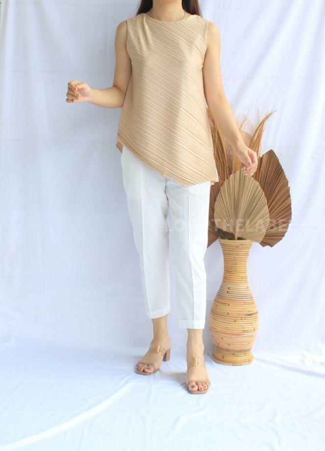 Gambar ARSY TOP - TANKTOP WANITA / KAMISOL WANITA / ATASAN WANITA / FASHION - LATTE dari loopthelabel.id undefined Tokopedia