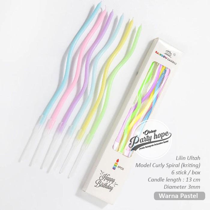 Gambar Lilin Ulang Tahun Spiral Kriting / lilin hbd Spiral curly / lilin kue - Mix Pastel dari PARTY HOPE 2 undefined Tokopedia