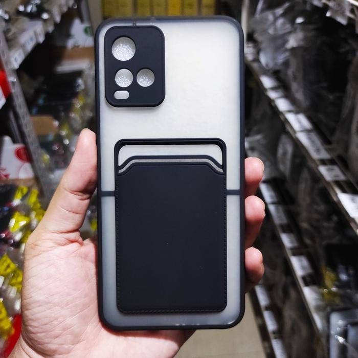 Gambar Casing HP Vivo Y21 / Y21S / Y33S Softcase Card Holder Wallet Shockproo - Hitam dari CASEHP88 undefined Tokopedia