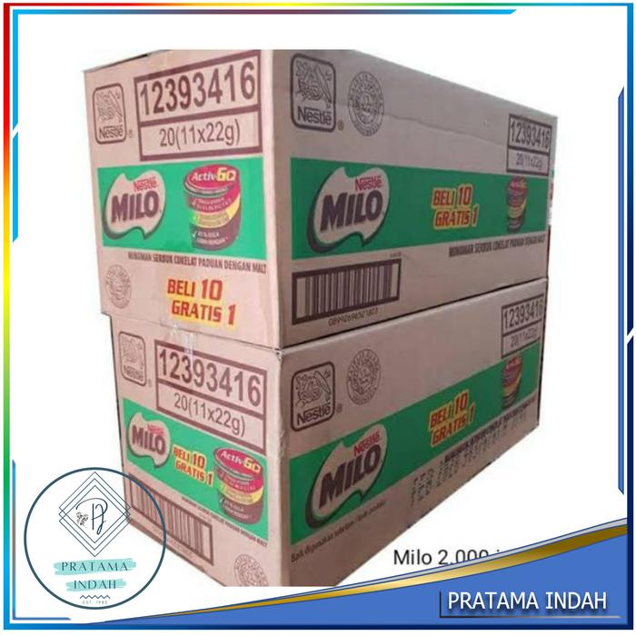 Gambar MILO SACHET 22 GR 1 RENTENG ISI 10 - HARGA 1 KARDUS dari Pratama Indah undefined Tokopedia