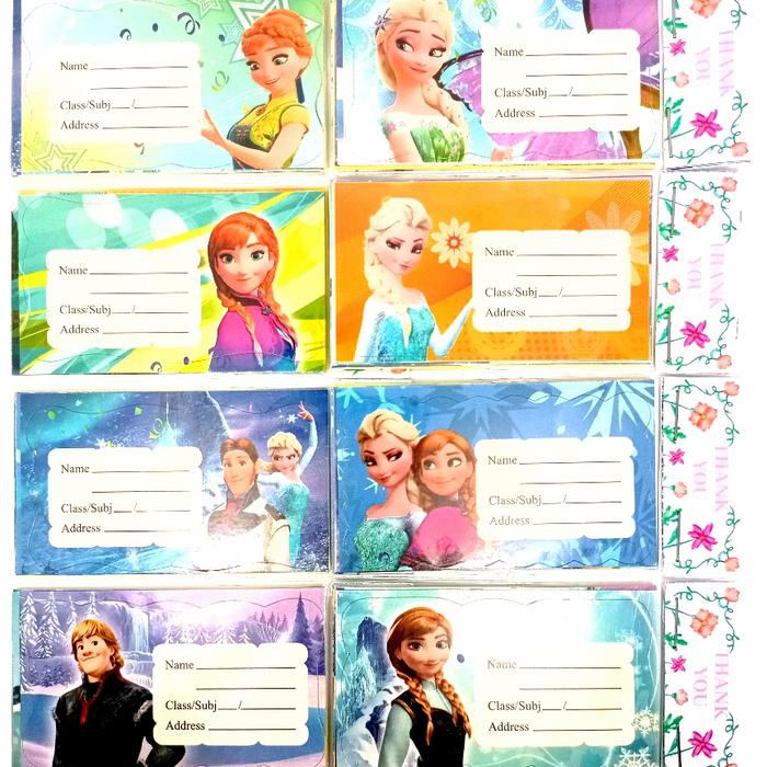 Gambar 10pcs Label Nama Sticker Nama Disney - Frozen dari VitriHwanG undefined Tokopedia