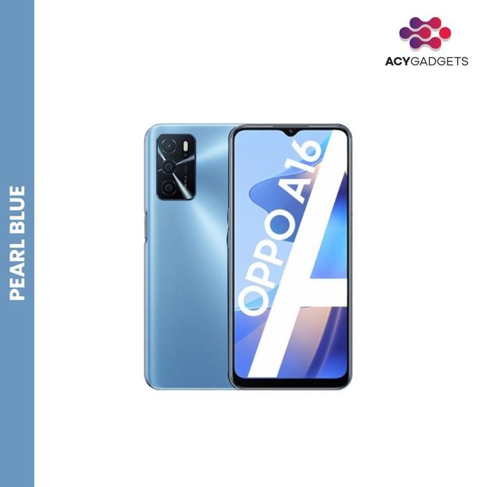 Gambar OPPO A16 3/32GB GARANSI RESMI OPPO - Pearl Blue dari ACY Gadget Official undefined Tokopedia