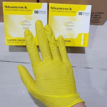 Gambar Handscoon SHAMROCK Warna Warni Ecer Sepasang Sarung Tangan Karet Latex - Yellow dari tokotritunggal undefined Tokopedia