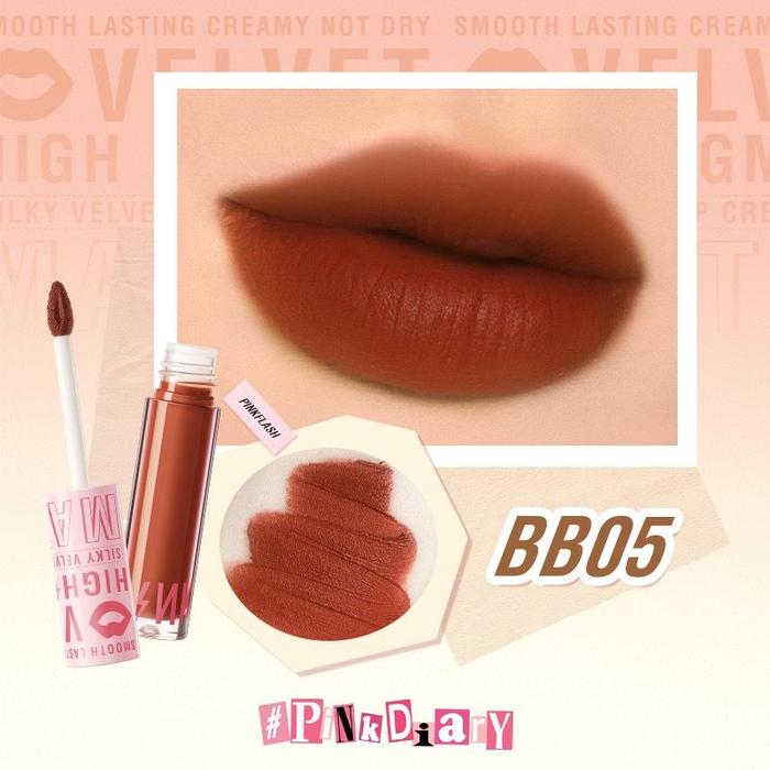 Gambar PINKFLASH PFL04 PinkDiary Silky Lip Cream Smooth Pigment Waterproof - BB05 dari Cosmetici undefined Tokopedia