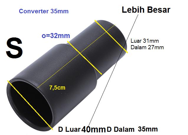 Gambar Spare part Universal Adapter Sikat Vacuum Cleaner aksesoris - 32-35mm-S dari KRstorex undefined Tokopedia
