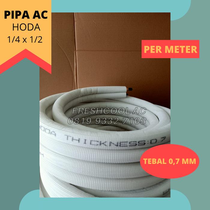 Gambar PIPA AC HODA 1/4 X 1/2 UTK AC 1,5 PK - 2 PK (PER METER) TEBAL 0,7 MM dari Freshcool AC undefined Tokopedia