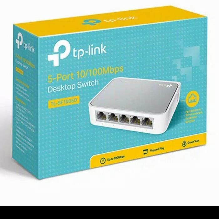 Gambar TP-LINK TL-SF1005D - 5-Port 10/100Mbps Desktop Switch Hub - TP-Link - TP-Link SF1005D dari Bandung Fiber Optic undefined Tokopedia