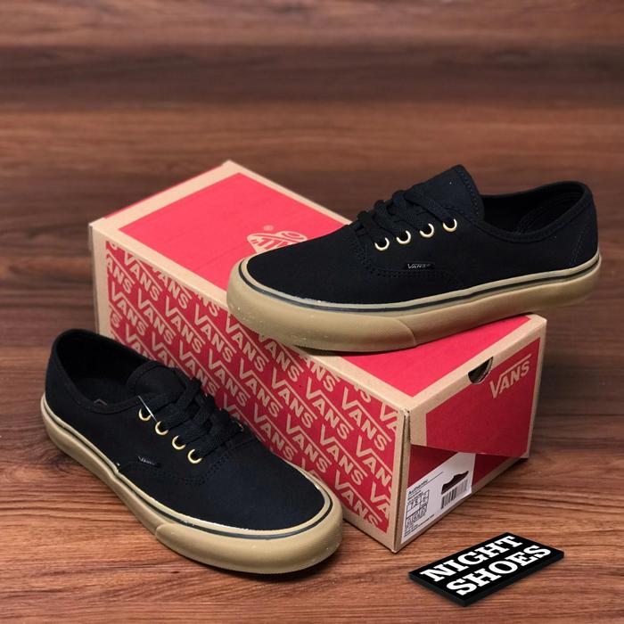 Vans Sneakers Vans Shoes Gold Jual Sepatu Vans Authentic Black Gum
