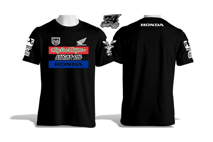Gambar Kaos Baju Distro Otomotif HONDA Racing Team Sponsor TLD LUCAS OIL - Hitam, M dari 34CUSTOM_ART undefined 2 Tokopedia