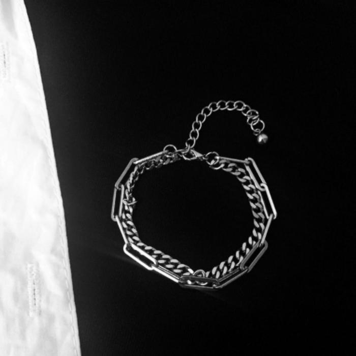 Gambar Kalung Pria Wanita Stainless Steel Korea Style KPOP Silver - Gelang dari LapakKita Jewelry undefined Tokopedia