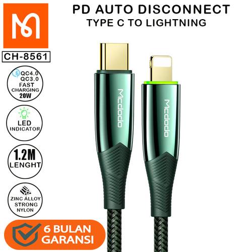 Gambar MC DODO AUTO POWER OFF CABLE USB C TO LIGHTNING PD 20W 1,2M CA-856 - Hijau dari Lapaklangganan undefined Tokopedia