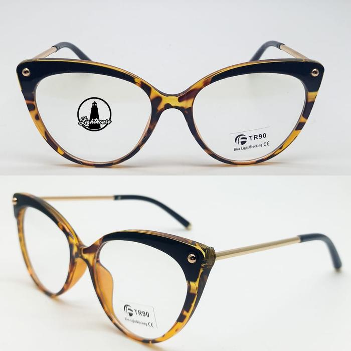 Gambar Frame kacamata minus miyuki + lensa antiradiasi - Hitam Leopard, Normal dari kacamata murah bogor undefined Tokopedia
