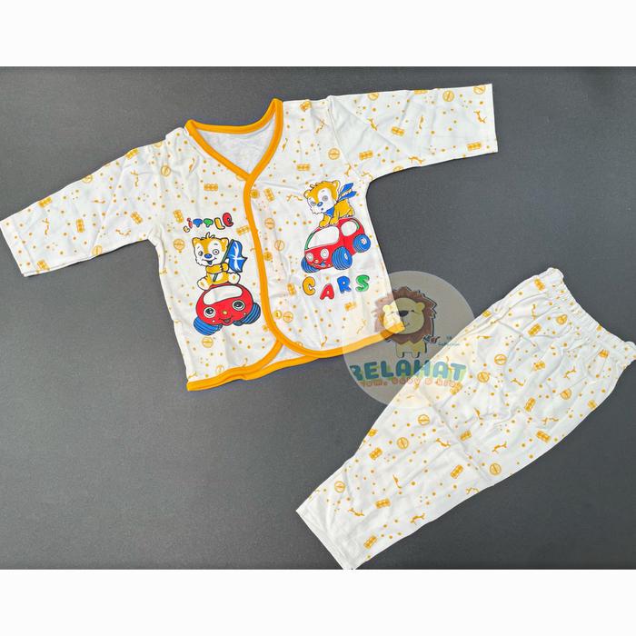 Gambar Setelan Baju Bayi Lengan Panjang My Baby Kancing Depan Motif Car - Kuning dari Relahati Koleksi undefined Tokopedia