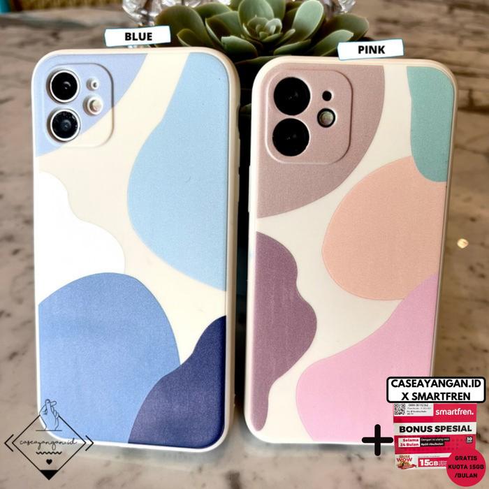 Promo Aesthetic Art Case Iphone 11 12 Pro Max Mini Se Casing Simple Blue 11 Jakarta Barat Caseayangan Id Tokopedia