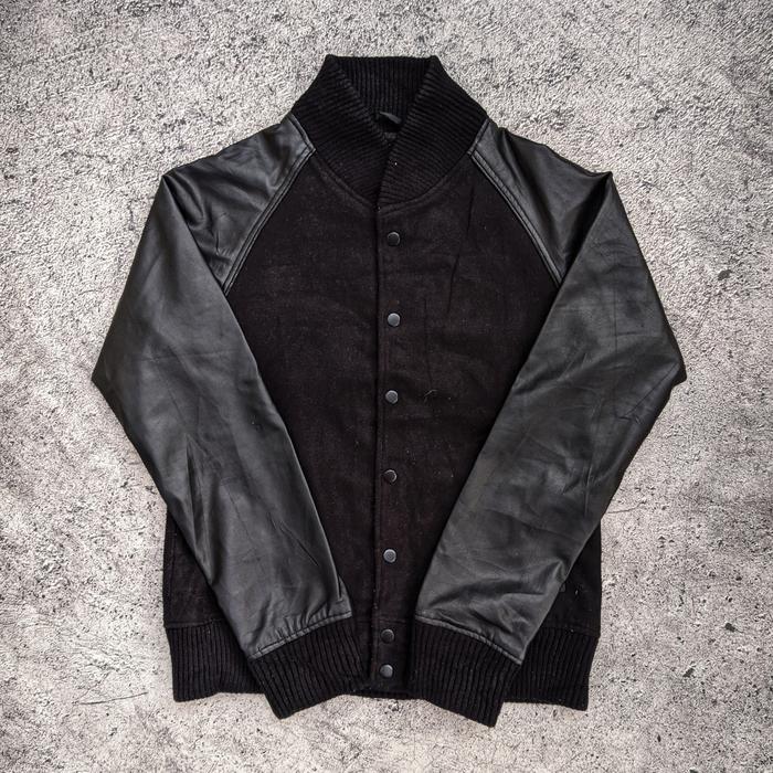 Jual Roshell Varsity Jaket Leather Wool Motor Moon eyes Carhartt