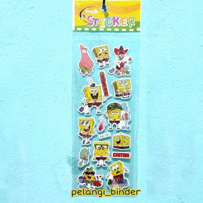 Gambar sticker spongebob - 1 pcs E dari pelangicolour undefined Tokopedia