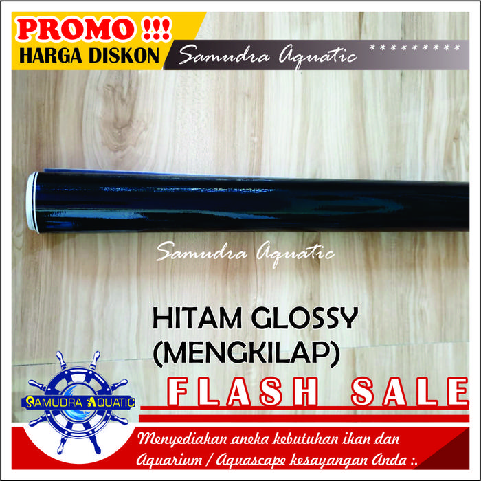 Gambar (GLOSSY, Mengkilap) Background Aquarium Aquascape SALE, Stiker Skotlet - Hitam Glossy dari samudraquatic undefined Tokopedia
