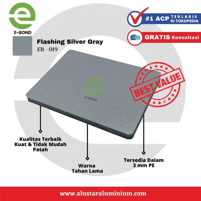 Gambar EBOND ACP - Alumunium Composite Panel 3mm 3 mm - Flashing Silver dari Andalan Cipta Persada undefined Tokopedia