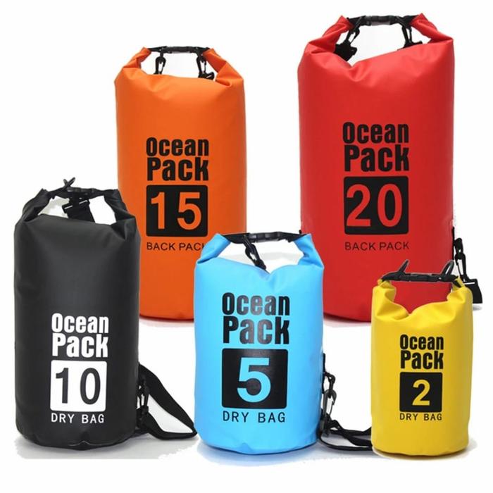 Dry Bag Ocean Pack Liter Waterproof Tas Anti Air Tas Pantai Biru  Tua