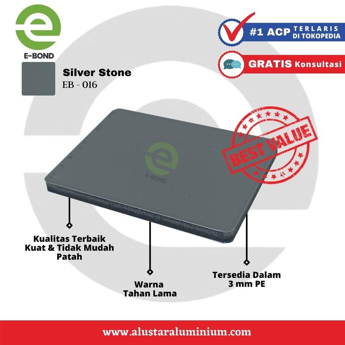 Gambar EBOND ACP - Alumunium Composite Panel 3mm 3 mm - Silver Stone dari Andalan Cipta Persada undefined Tokopedia