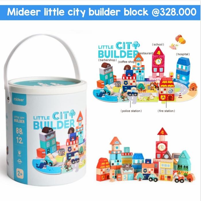 Gambar mideer little city builder block mainan edukasi anak susun blocks dari bukumurahanak undefined Tokopedia