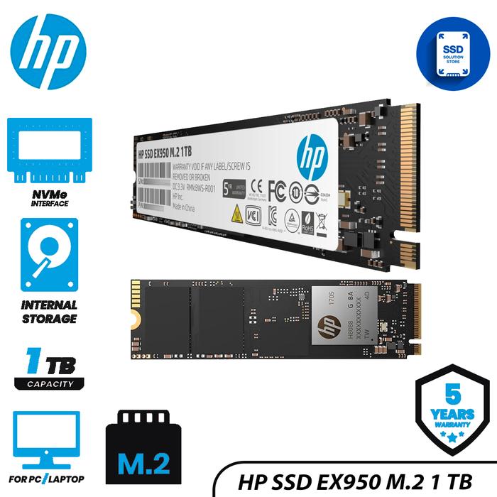 Hp Ex950 2tb Hp 2tb Ssd HP EX950 2TB PCIe X4 NVMe 3D TLC NAND - Main Image