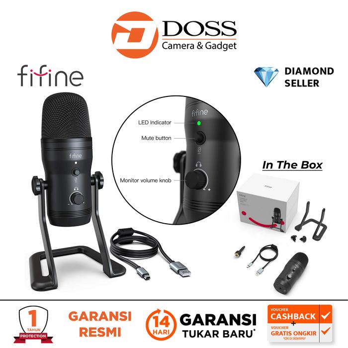 Gambar Fifine K690 USB Studio Condenser Mic with Four Polar Pattern dari DOSS Camera & Gadget undefined Tokopedia