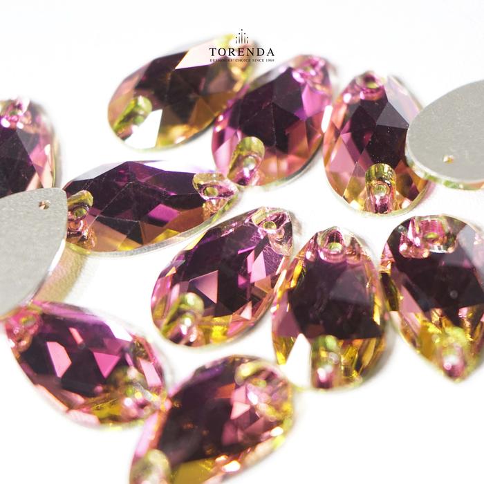 Gambar Torenda Crystal Jahit Tetes Payet T3230 (18x10,5) / PCS - Rose dari Torenda undefined Tokopedia