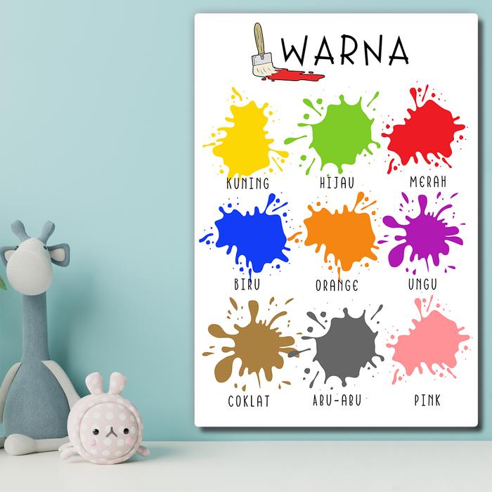 Gambar POSTER BELAJAR EDUKASI ANAK SERI WARNA TIPE 02 - Putih dari Zain Studio Design undefined Tokopedia