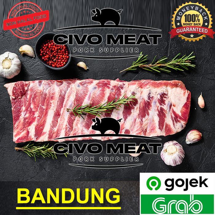 Gambar Pork Spare Ribs / Iga Rusuk untuk Barbeque / Bakar 1kg dari CIVO MEAT Bandung undefined Tokopedia