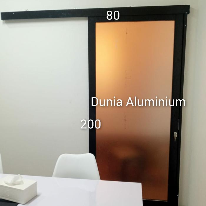 Gambar Pintu Sliding - Hitam, POLOS dari Dunia Aluminium PT undefined Tokopedia