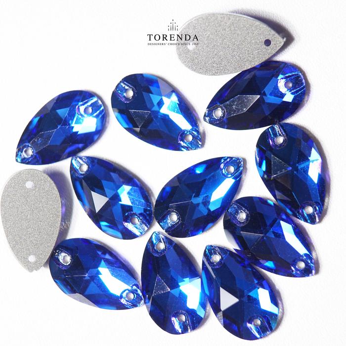 Gambar Torenda Crystal Jahit Tetes Payet T3230 (18x10,5) / PCS - Capri Blue dari Torenda undefined Tokopedia
