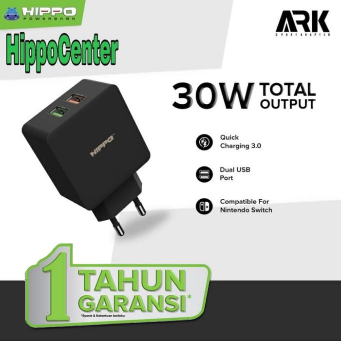 Gambar Adapter Hippo ARK 2 Quick Charger 30W Total OutPut 2 usb port - CASAN dari Hippo Center undefined Tokopedia