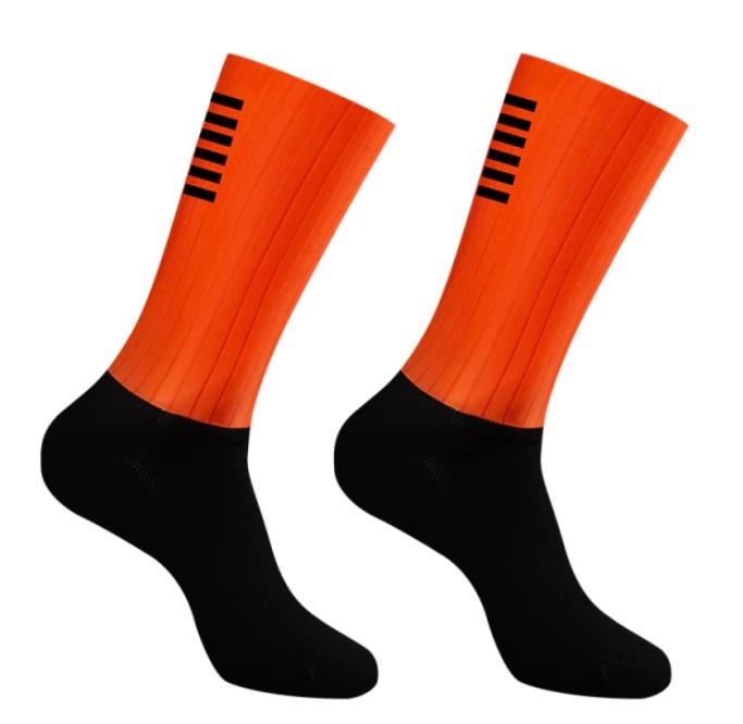 Gambar YK30 KAOS KAKI AERO YKYWBIKE PRESS FIT RUBBER SEPEDA ORIGINAL STRIP - Orange dari Socksdistro undefined Tokopedia