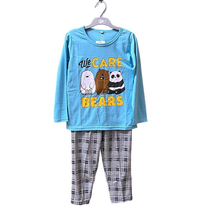 Gambar Piyama Baju Tidur Anak Laki-Laki Celana Panjang umur 3-12 tahun - PJPAP 007, S dari Kimchan Shop undefined Tokopedia