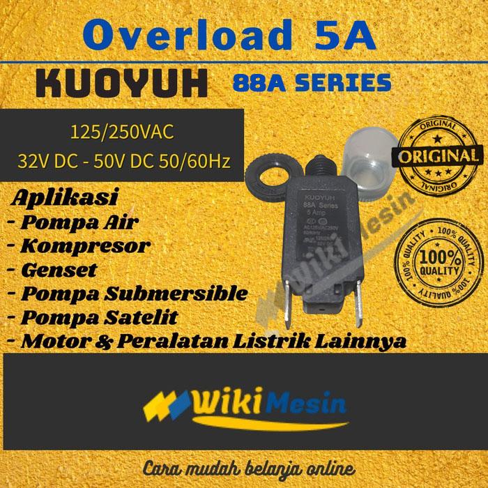 Gambar Overload 5A Kuoyuh 88A Circuit Breaker Thermal Protector Pompa Air dari Overload Wikimesin undefined Tokopedia